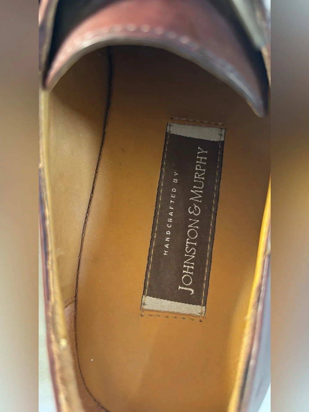 Johnston Murphy Mens Brown Leather Split Toe Derby Shoes Size 12N